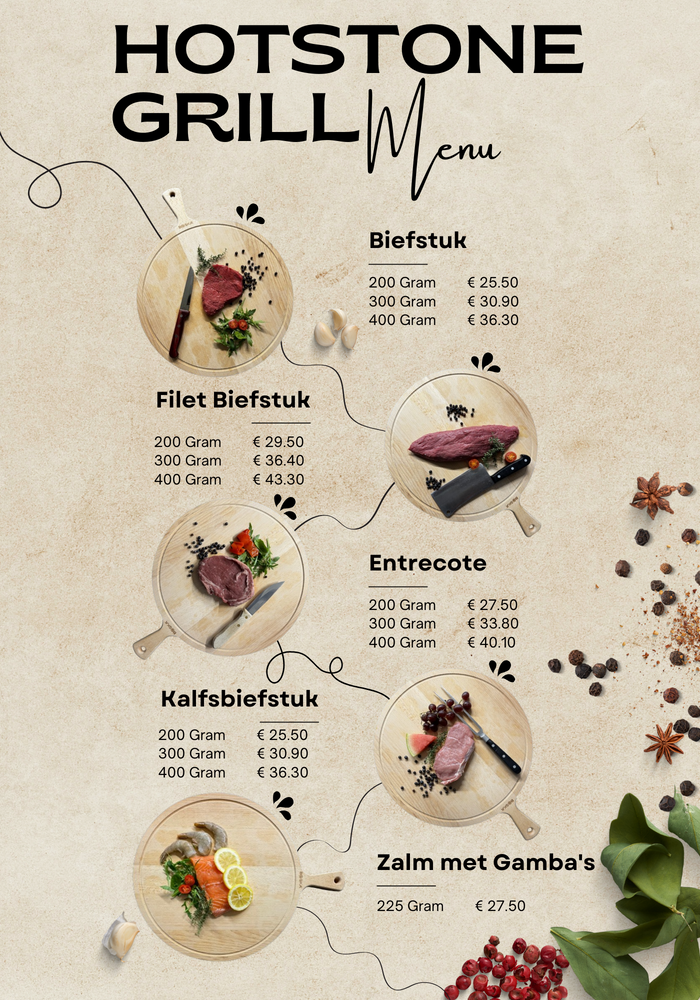 Afbeelding van het nagerechten menu van de Gastronoom